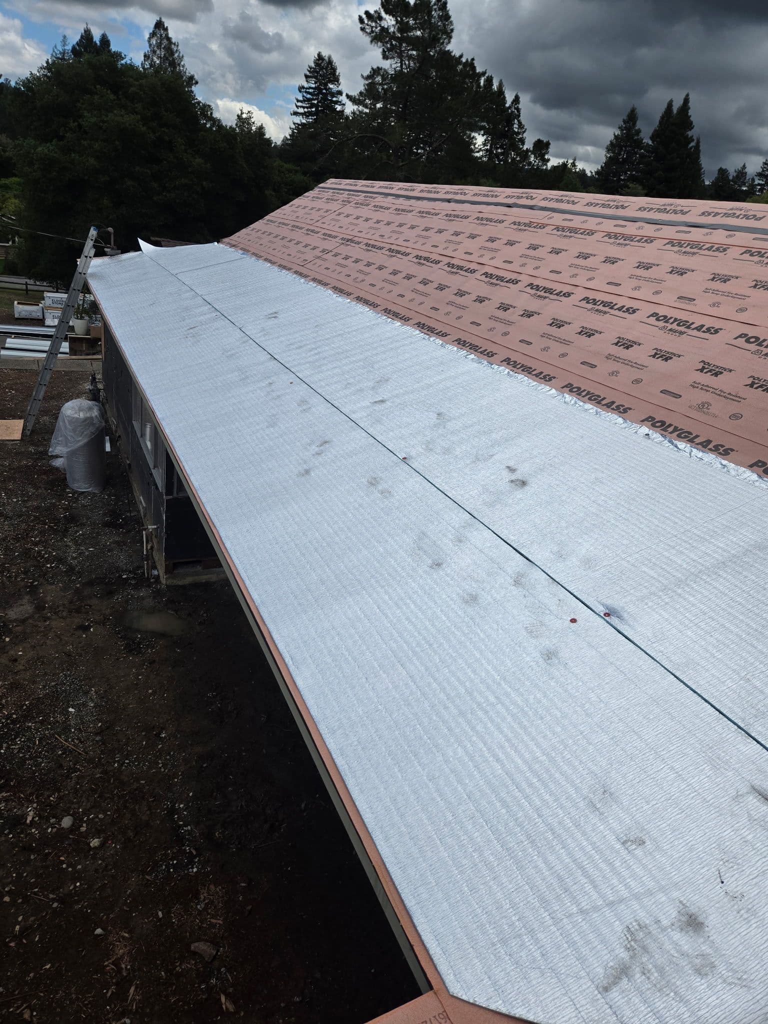 Gallery photos for Metal Roof Install in Progress in Portola Valley: Image #1
